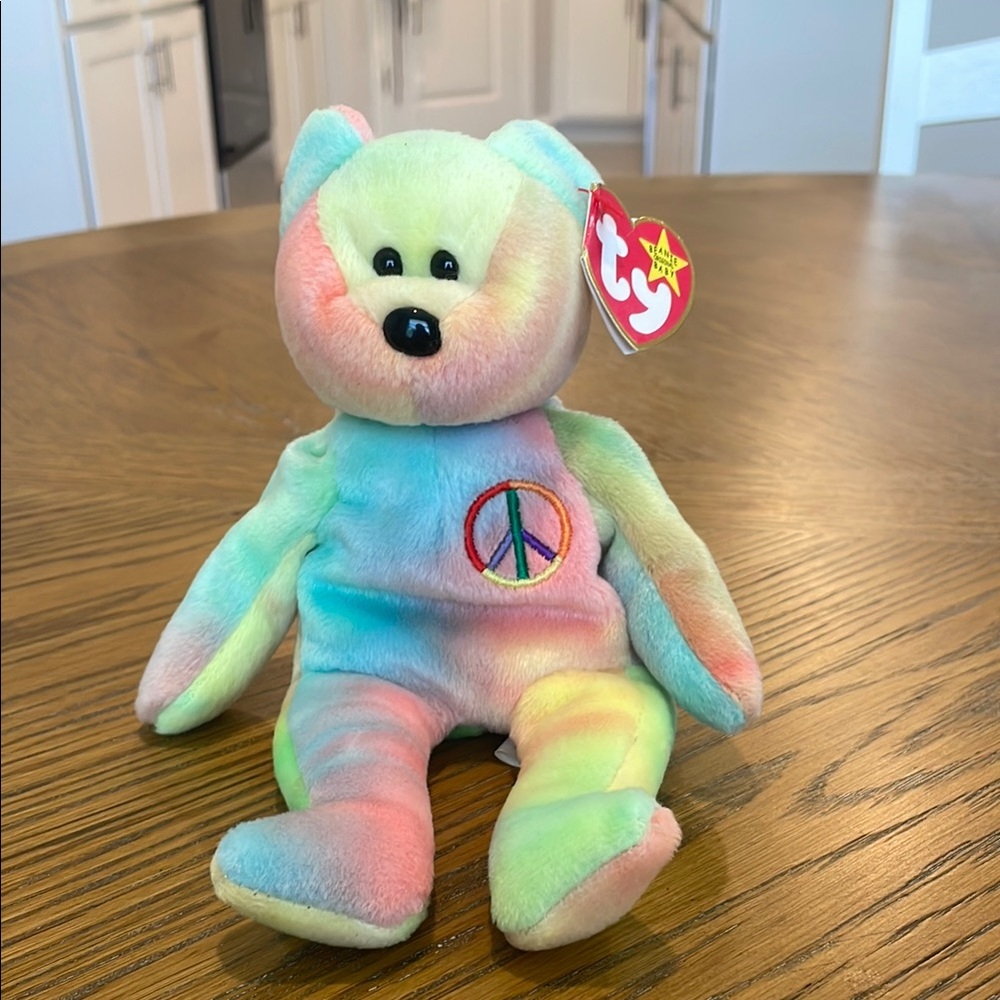Ty Beanie Babies Peace Bear from 1996 Plush